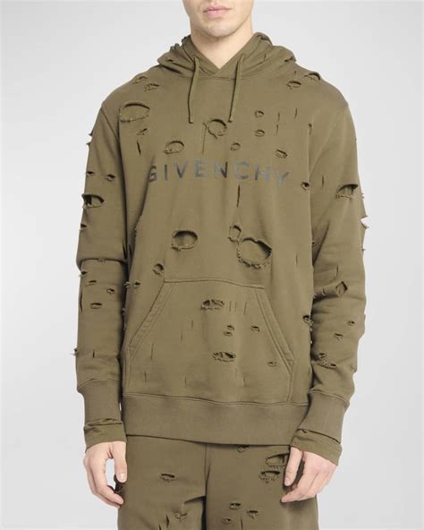 givenchy men hoodies|Givenchy men's destroyed hoodie.